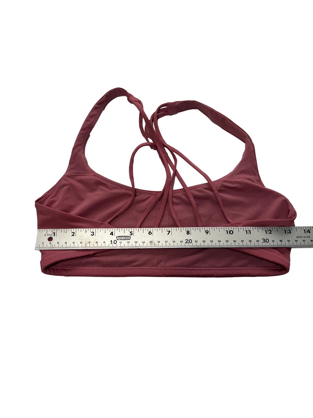 CRZ Yoga Women’s Strappy Sports Bra - Dusty Rose - Picture 6 of 6
